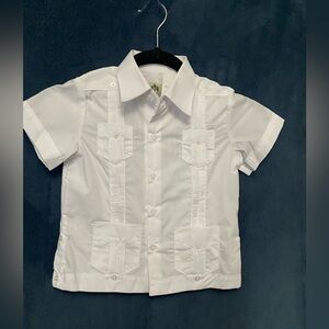 Kids White Button Down Shirt